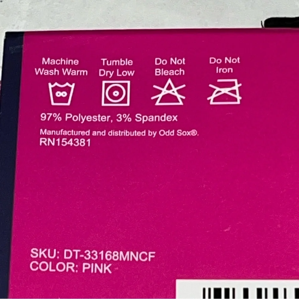 Odd‎ Sox Novelty Bubble Yum Pink Crew Socks New